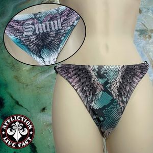 RARE! Sinful by affliction wing rhinestones